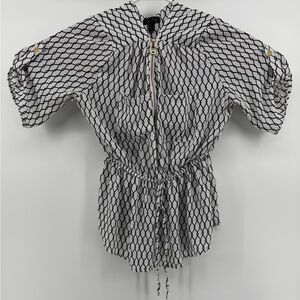 J for Justify‎ Monochrome Geometric Tunic